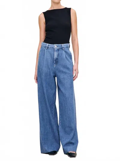 Dl1961 - Women's Women's Hepburn Wide Leg Trouser In Great Falls In Blue