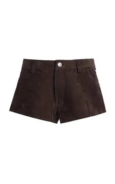 Dl1961 X Olympia Of Greece Exclusive Abby Suede Short In Brown