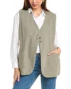 Dl1961 Zia Linen-blend Vest In Green