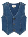 Dl1961 Girls Zizi Denim Waistocoat In Blue