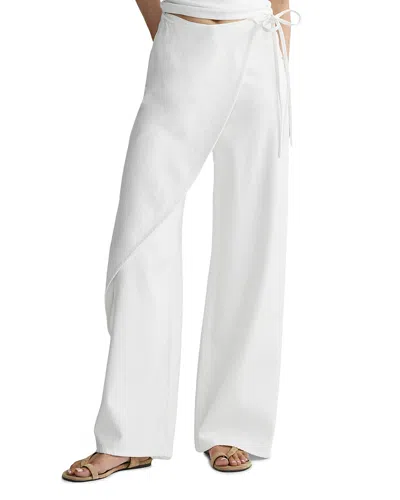 Dl1961 Zoie Aura Wrap Front Relaxed Jeans In White Aura In Multi
