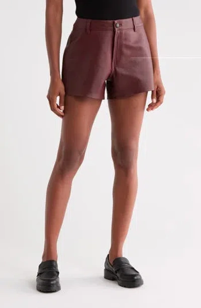 Dl1961 Zoie Leather Shorts In Saffron Leather