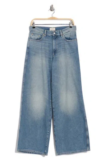 Dl1961 Zoie Low Rise Relaxed Wide Leg Jeans In Aged Mid