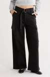 Dl1961 Zoie Wide Leg Cargo Pants In Black