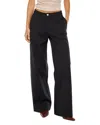 Dl1961 Zoie Wide Leg Relaxed Pants In Pinstripe