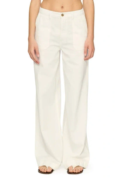 Dl1961 Zoie Wide Leg Relaxed Trousers In White