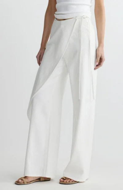 Dl1961 Zoie Wide Leg Wrap Jeans In White