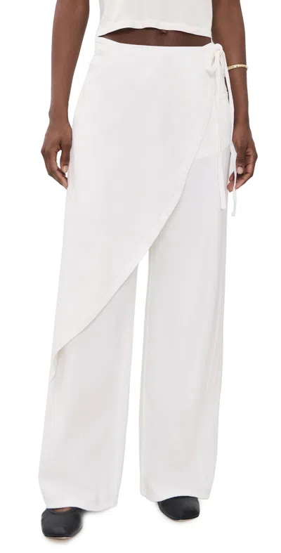 Dl1961 Zoie Wrap Relaxed Pants White Aura (dl Aura) In Neutral