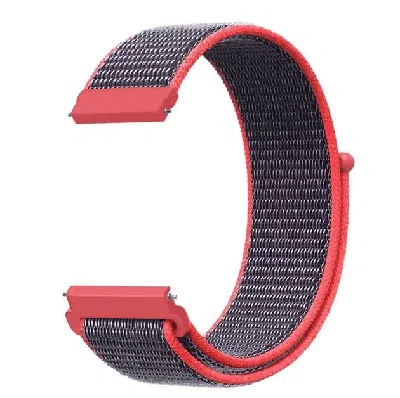 Dlm 20mm 22mm Woven Nylon Sport Loop Watch Band Strap Quick Release Spring Pins Usa In Red