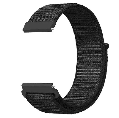 Dlm 20mm Woven Nylon Sport Loop Watch Band Strap Quick Release Spring Pins Usa In Black