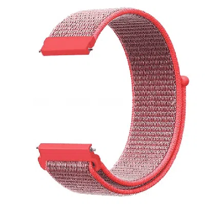 Dlm 20mm Woven Nylon Sport Loop Watch Band Strap Quick Release Spring Pins Usa In Red