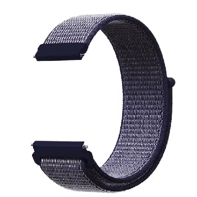 Dlm 22mm Woven Nylon Sport Loop Watch Band Strap Quick Release Spring Pins Usa In Blue