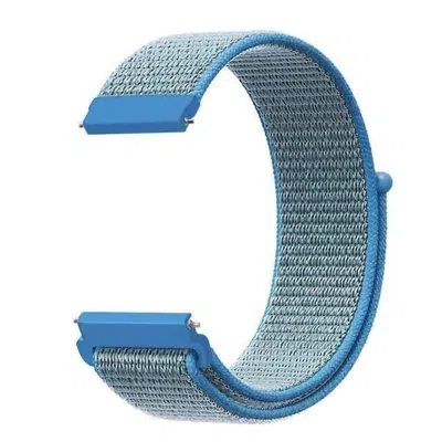 Dlm 22mm Woven Nylon Sport Loop Watch Band Strap Quick Release Spring Pins Usa In Blue