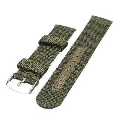 Dlm 24mm Military Canvas Nylon Wrist Watch Band Strap Bracelet Sport In Silver