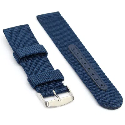 Dlm 24mm Military Canvas Nylon Wrist Watch Band Strap Bracelet Sport In Silver
