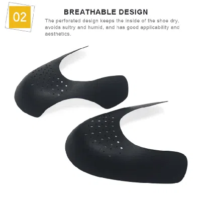 Dlm 5 Pairs Shoe Protector Anti Crease Force Fields Cover Toe Cap Creasing Decreaser -s (women's Shoe Si In Black