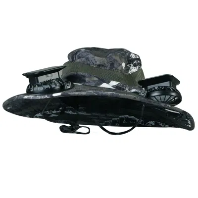 Dlm Outdoor Wide Brim Sun Hat With 2 Rechargeable Fans Solar Powered 3 Wind Speeds Upf50+ Breathable Wat In Multi