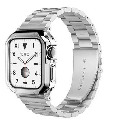Dlm Stainless Steel For Apple Watch Iwatch Band 8 7 6 5 4 3 2 Se 42/44mm In Metallic