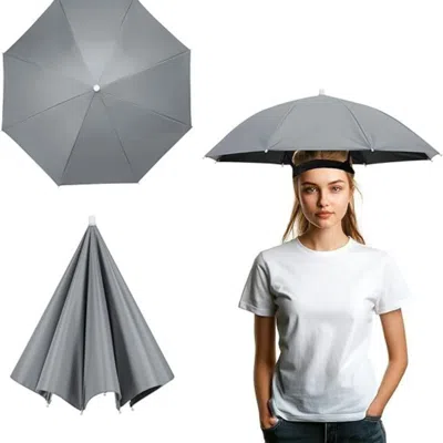 Dlm Umbrella Hat, Fishing Hat Hands Free Waterproof Adjustable Sun Rain Cap Hat With Elastic Band Fit Fo In Blue