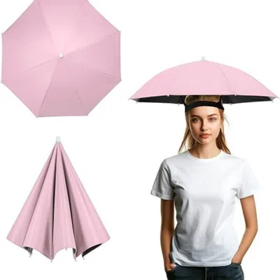 Dlm Umbrella Hat, Fishing Hat Hands Free Waterproof Adjustable Sun Rain Cap Hat With Elastic Band Fit Fo In Purple