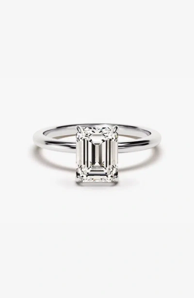 Dloria Valentina Moissanite 3 Ct. T.w. Emerald Cut Solitaire Ring In Green