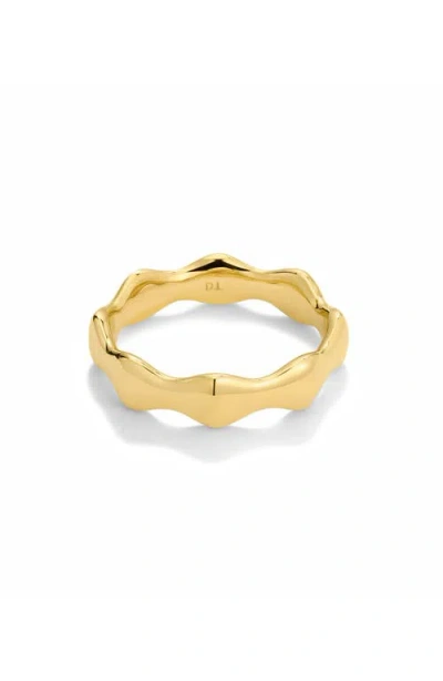 D.louise Bamboo Stacking Band Ring In Gold