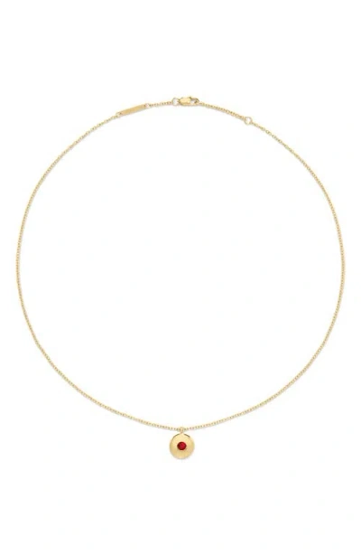 D.louise Birthstone Pendant Necklace In Gold