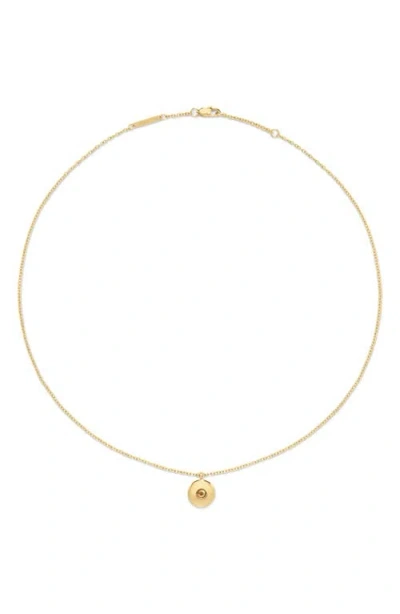 D.louise Birthstone Pendant Necklace In Metallic