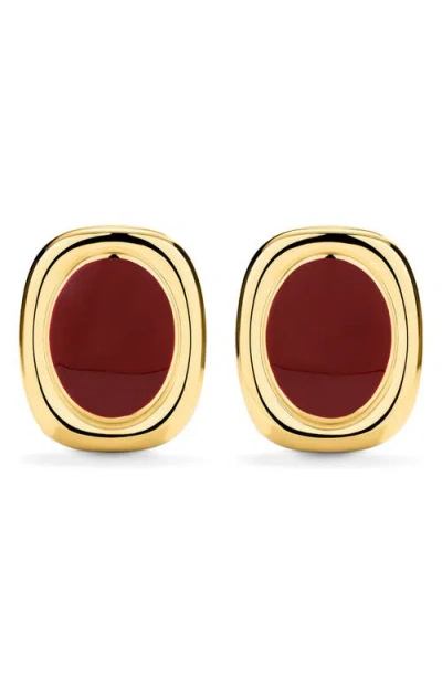 D.louise Bold Oval Statement Earrings In Multi