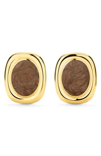 D.louise Bold Oval Statement Earrings In Multi