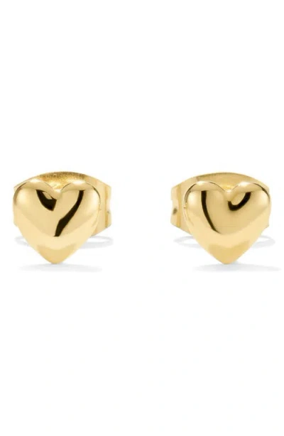 D.louise Classic Heart Stud Earrings In Gold