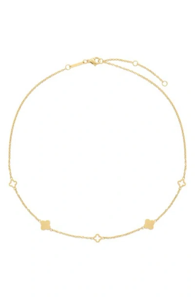 D.louise Clover Charm Necklace In Gold