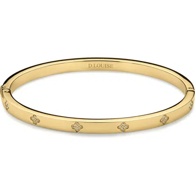 D.louise Clover Slim Bangle In Gold