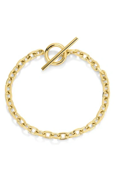 D.louise Cuban Chain T Bar Bracelet In Gold