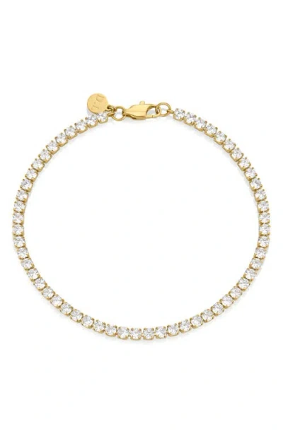 D.louise Cubic Zirconia Tennis Bracelet In Gold