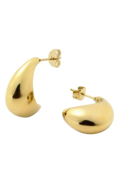 D.louise Curved Midi Hoop Earrings In Gold