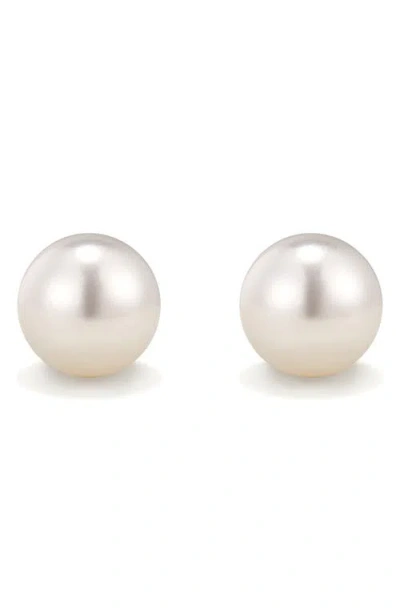 D.louise Freshwater Pearl Stud Earrings In White