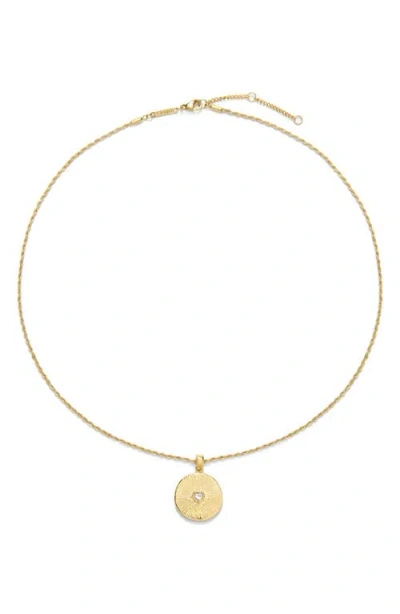 D.louise Heart Talisman Pendant Necklace In Gold