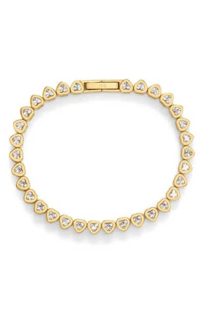D.louise Heart Tennis Bracelet In Gold