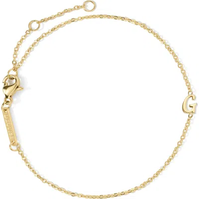 D.louise Initial Chain Bracelet In Gold