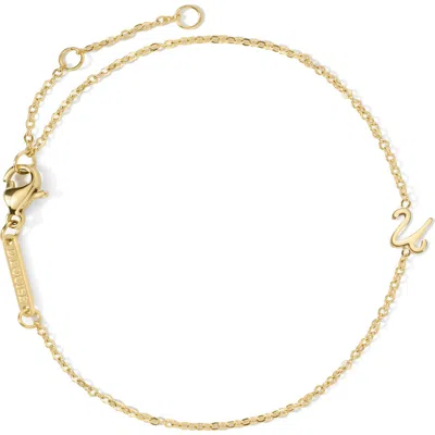 D.louise Initial Chain Bracelet In Gold