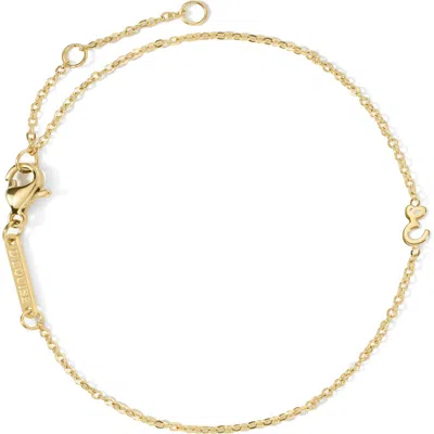 D.louise Initial Chain Bracelet In Gold