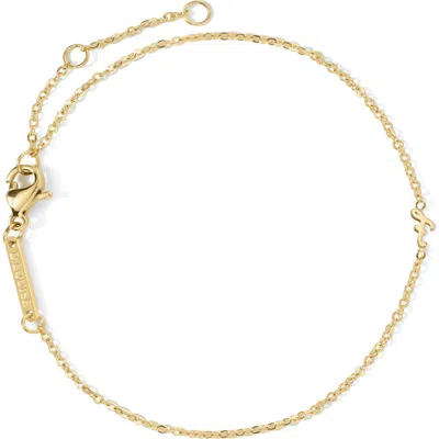 D.louise Initial Chain Bracelet In Gold