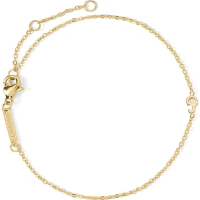 D.louise Initial Chain Bracelet In Gold