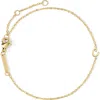 D.louise Initial Chain Bracelet In Gold