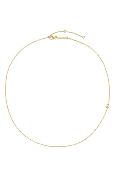 D.louise Initial Chain Necklace In Gold