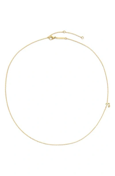 D.louise Initial Chain Necklace In Gold