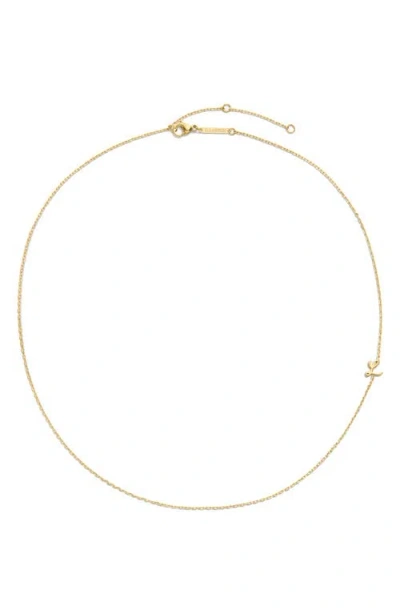 D.louise Initial Chain Necklace In Gold