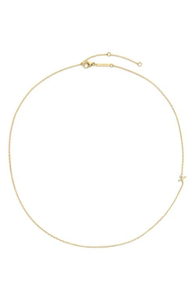 D.louise Initial Chain Necklace In Orange