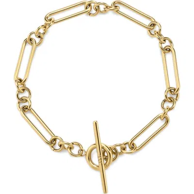 D.louise Love Link T-bar Chain Bracelet In Gold